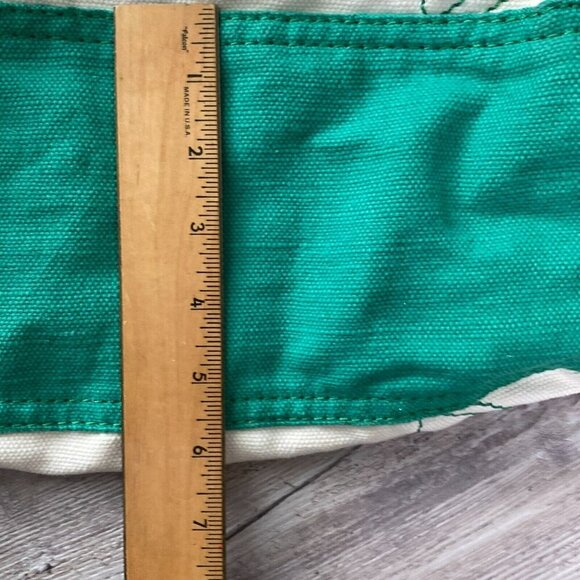 Gap Hobo Beach Pool Tote Bag White Green Weekender Rope Drawstring Snap Recycled - Picture 15 of 16